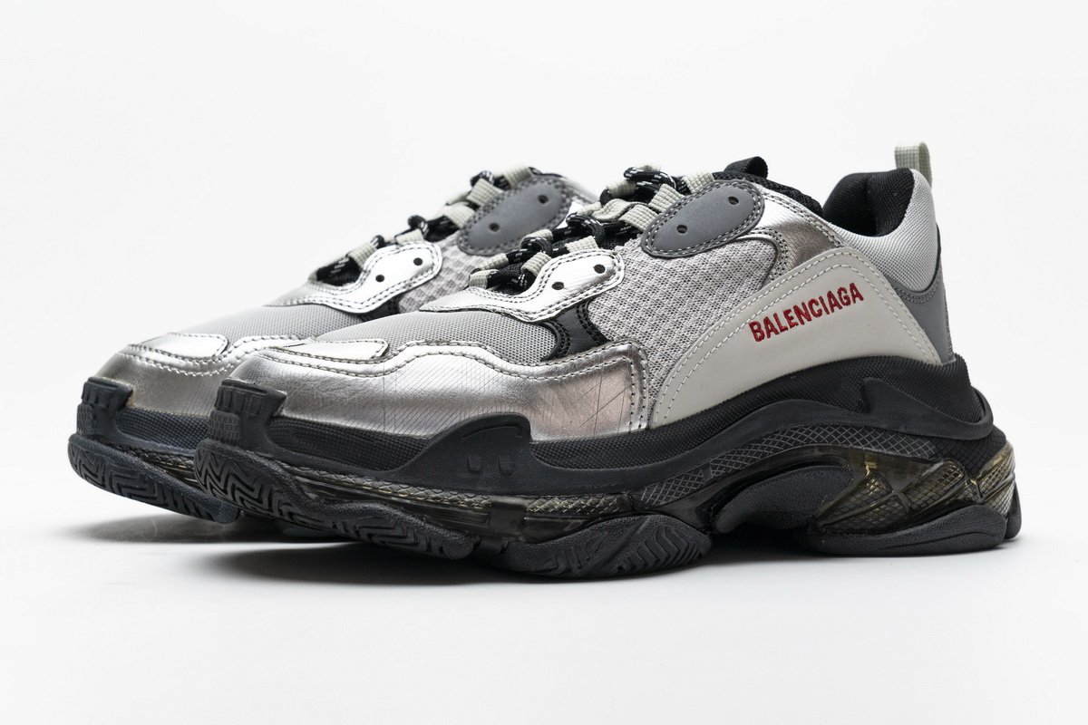 541624 w09e1 7320 Ba*len*cia*ga triple s black silver2