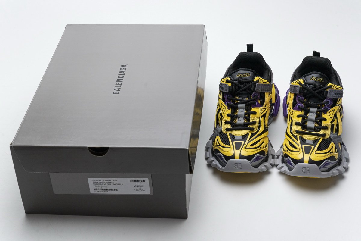 570391 W2GN1 2027 Blenciaga Track 2 Sneaker Yellow Black