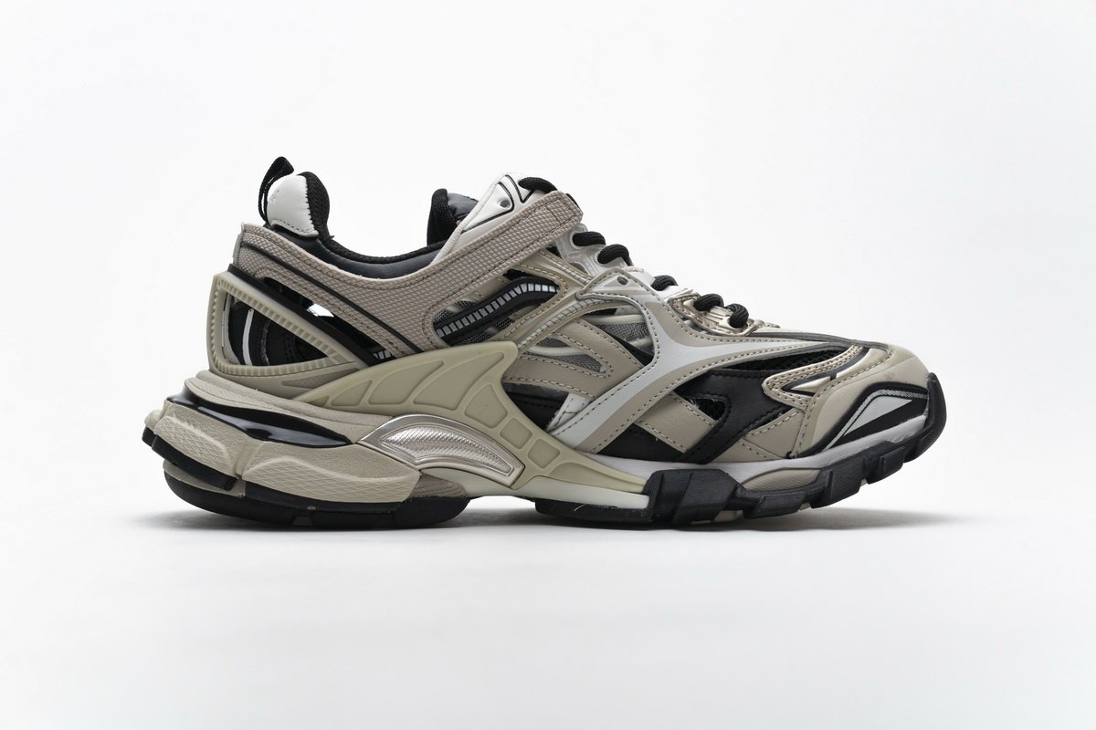 570391 W2GN9 2009 Blenciaga Track 2 Sneaker Champagne Black