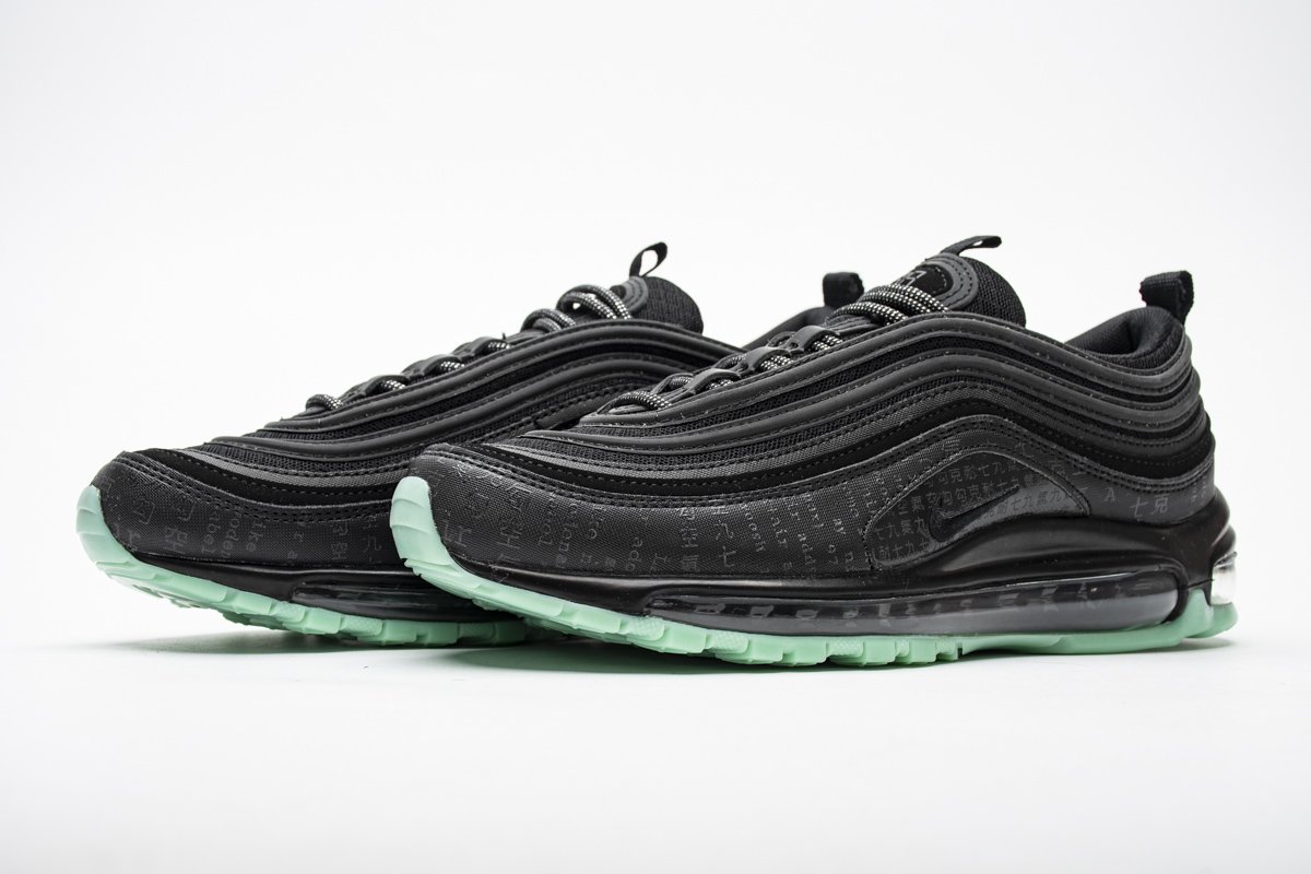 921826-017 Nike Air Max 97 Black Green Glow