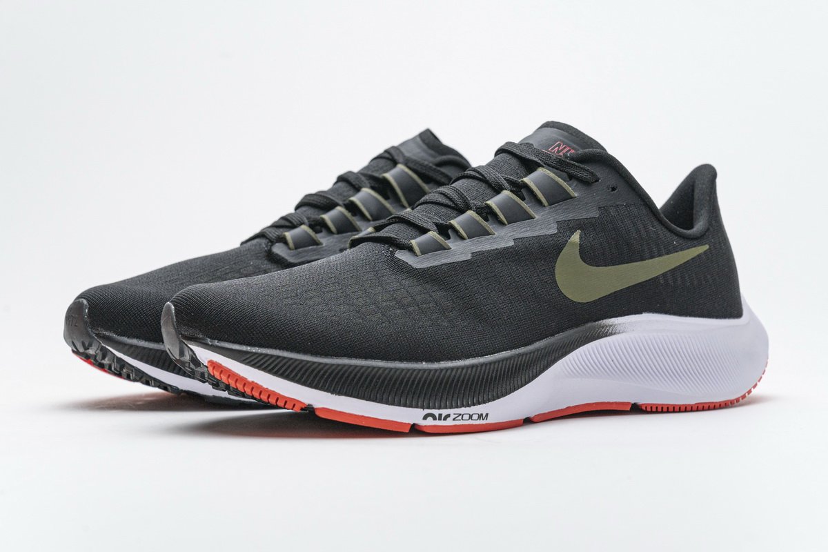 BQ9646-004 Nike Air Zoom Pegasus 37 Black Medium Olive Aqua