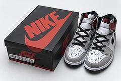 555088-126 Air Jordan 1 High Smoke Grey Red