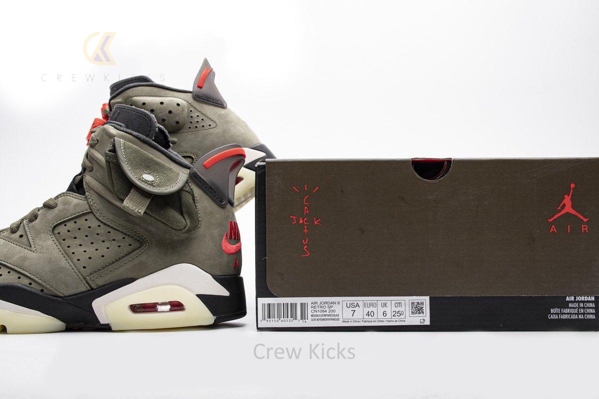Travis Scott X Air Jordan 6 “Medium Olive”CN1084-200