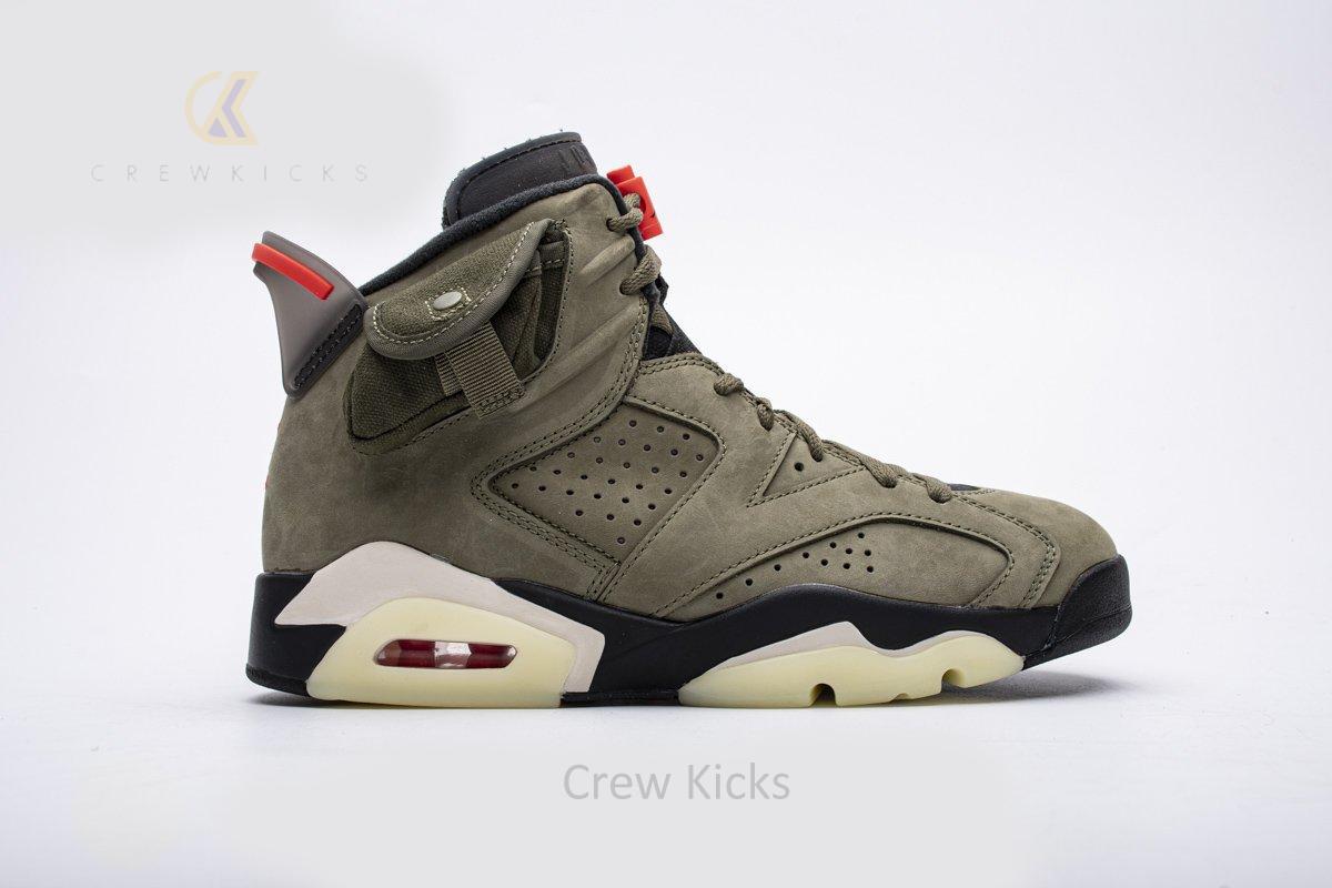 Travis Scott X Air Jordan 6 “Medium Olive”CN1084-200